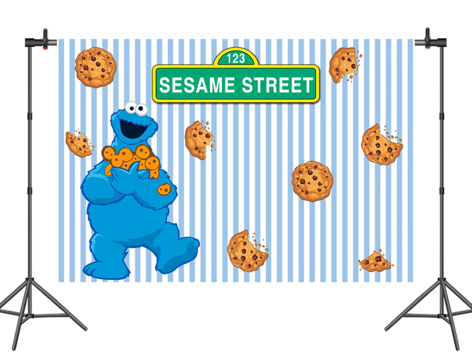 

Sensfun Elmo World Shop Sesame Street Birthday Party Custom Photography Studio Background Backdrop Custom Vinyl Polyester