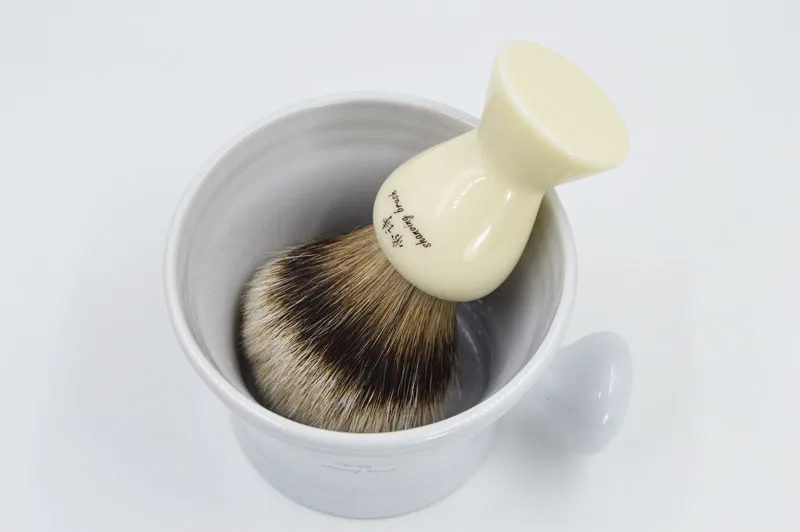 Pincel de Texugo Pincel de Barba para o Homem Homem de Boa Pincel de Barba dos Homens ds Grande 27mm nó Silvertip de Boa Qualidade da Mão crafted Grooming Kit 7 DS Grande 27mm nó pincel de texugo