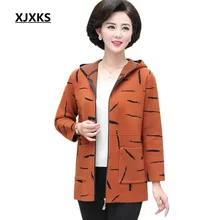XJXKS осень и зима новая женская куртка свободный большой размер Удобная кашемировая теплая ткань с капюшоном воротник Женское пальто