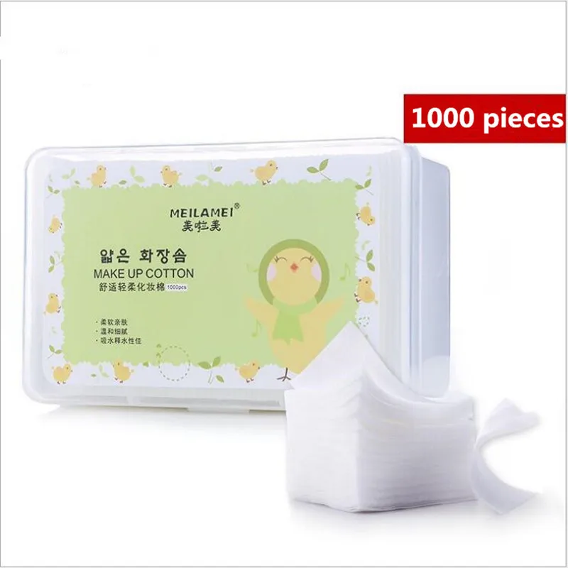 Lameila 2018 Make Up Cotton Pad 1000 Pieces Soft Blotting Paper Organic Wipes Makeup Remover 
