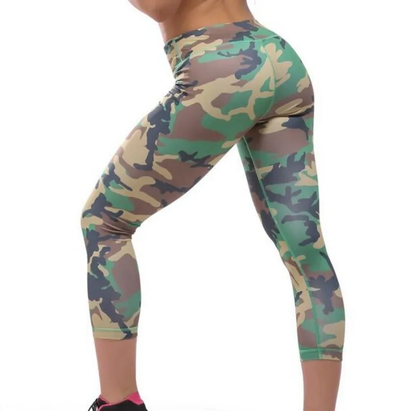 camo compression leggings women's