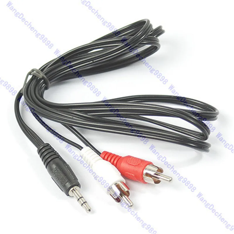 

1PC 3.5mm Audio Jack Plug to 2 RCA Adapter Cord Cable