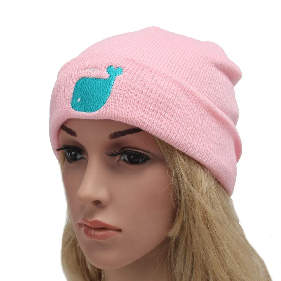 Unisex Thin Beanie Hat Female Skull Cap and Beanies Tiny Whale Women