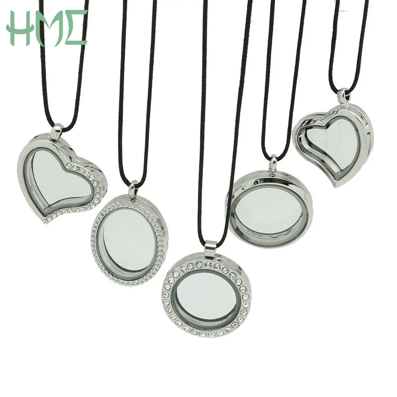 

Hot Sale Fashion Round Can Open Floating Locket Memory Living Magnet Glass Locket Pendat For Women Necklace Jewelry Making