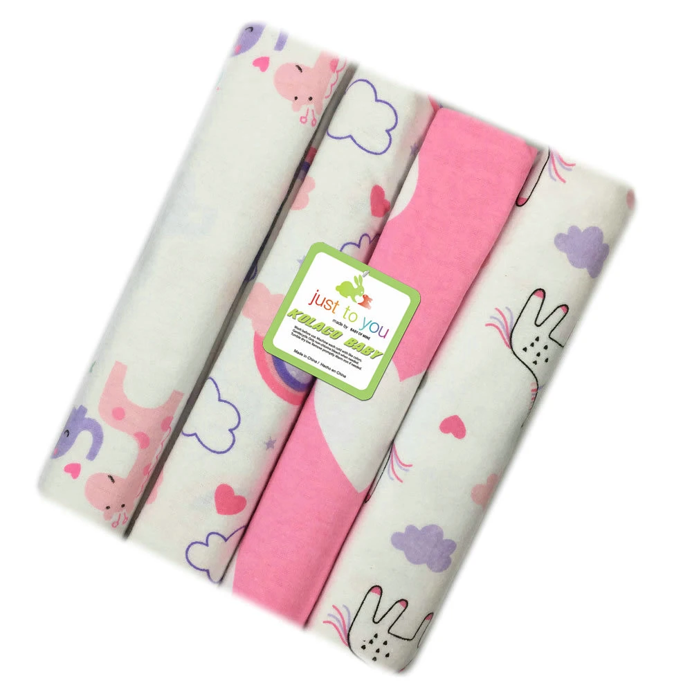 

2018 new 4 pcs/lot Baby bed sheets 100% cotton crib sheet baby bedding super soft blanket for baby girls and boys 102*76cm