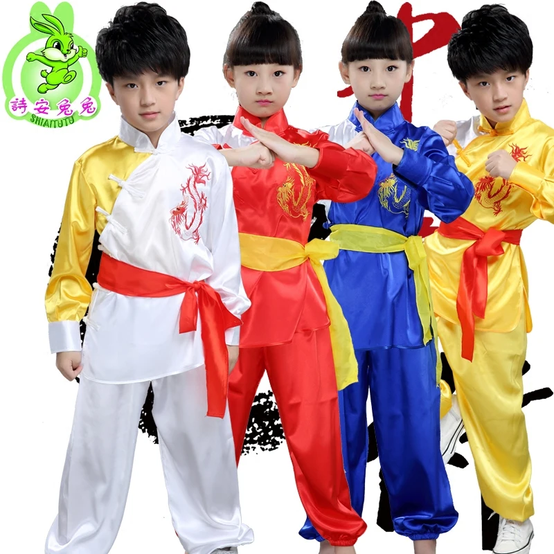 Children Adult Girl Taekwondo Dobok Wushu Costume Kimono Judo Chinese Kung Fu Costumes Suit Tai Chi Clothing Martial Art Uniform