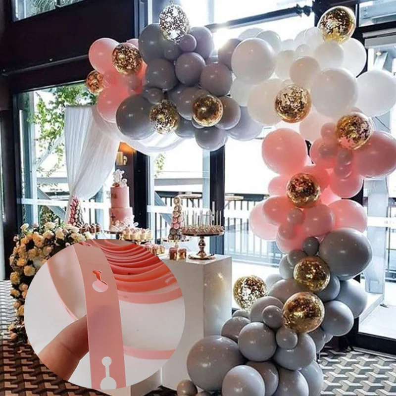 

MEIDDING 5M PVC Balloons Chain Seal Clip Birthday Decor Balloons Arch Clip Supplies Wedding Plastic Rubber Balloons Seal Hole