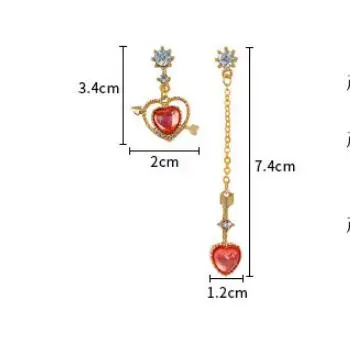 

fashion jewelry arrow heart earrings
