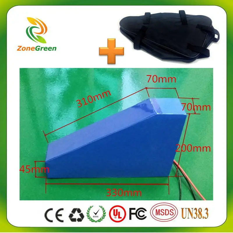 Top 60V 30AH ebike 60v 3000w triangle style lithium battery 60v electric bike battery triangle pack For Sanyo cell free shipping 0