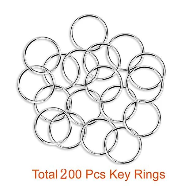 200PCS Split Key Rings Bulk for Keychain and Crafts Keychain Rings