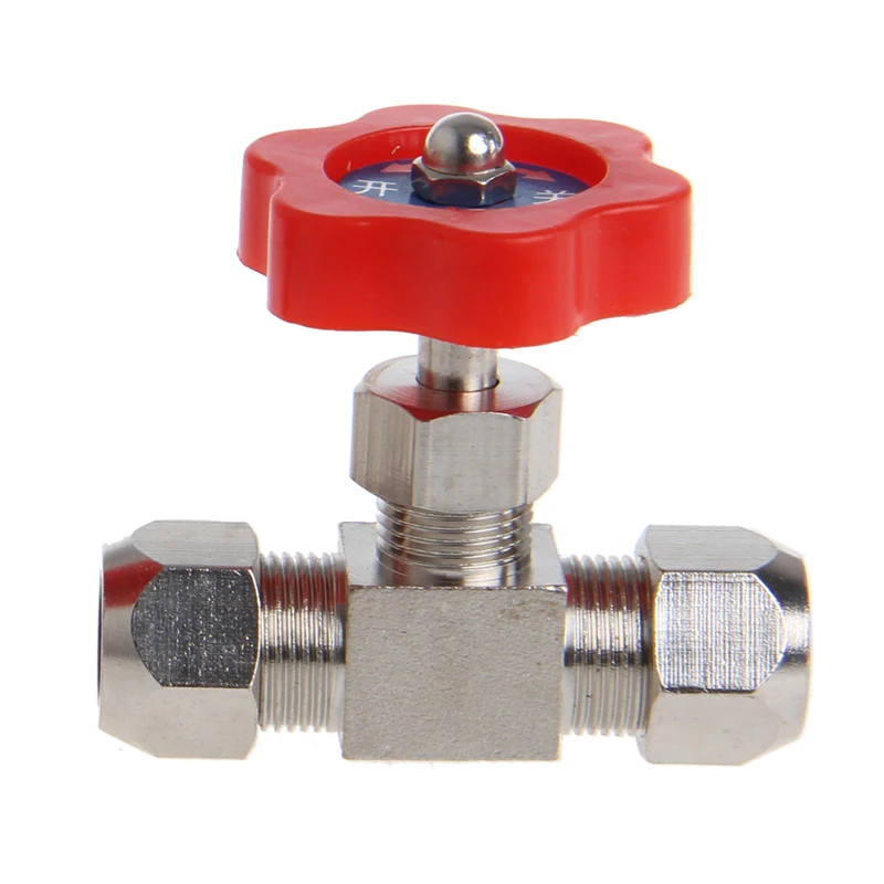 Durable Tube Nickel-Plated Brass Plug Needle Valve OD 6mm/8mm/10mm W315 6 10 mm brass nickel plated m20 1 5 mm electric cable gland waterproof x 10