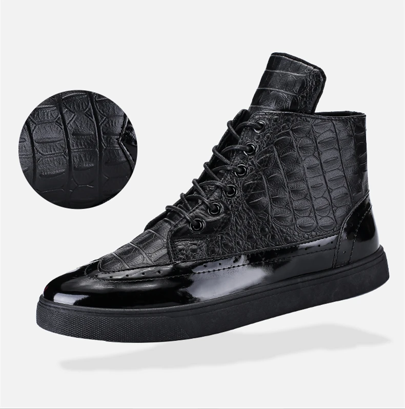 Brand Men's Boots Street Style Punk Canvas Male Shoes Retro Trending Black Casual Bot Leather Ankle Boot Boots Men (4)