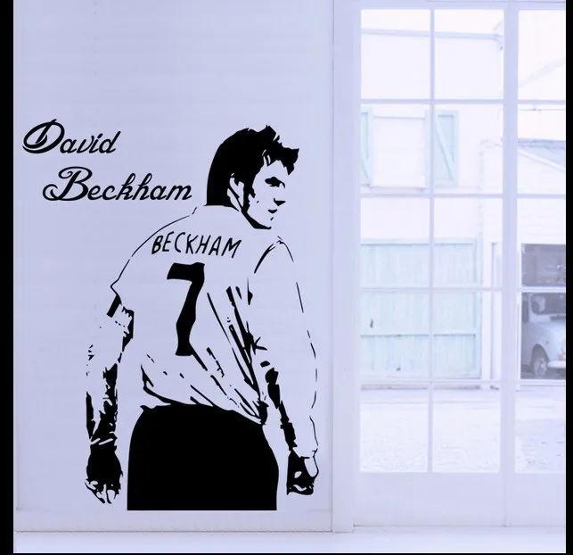 Best David Beckham Football Fan Children #039;s Bedroom Decal Wall Art Sticker Picture Free Shipping Customized custom acceptable