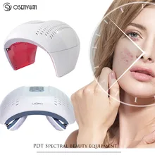 Горячий светодиодный маска для лица, шеи, тела, микро-ток, светодиодный фотонная маска разглаживает морщины угревая кожа, омоложение лица, прибор для ухода за телом