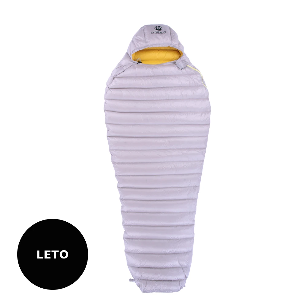 LETO GRAY Aegismax Leto 700FP белый гусиный пух Мумия спальный мешок 3 сезон Сверхлегкий для походов кемпинга путешествия - Цвет: LETO GRAY