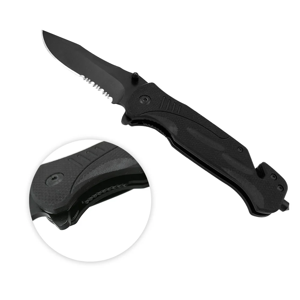 PRIVEST G10 Multifunction Pocket Folding Knife Tactical Survival High Hardness Blade Portable Comba