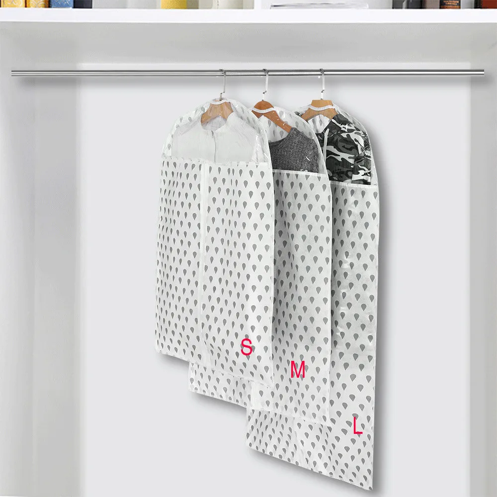 

HOTRaindrop Home Clothes Garment Cover Case Dustproof Storage Bags ProtectorSimple fabric cover2019 fashion latest clothes cover