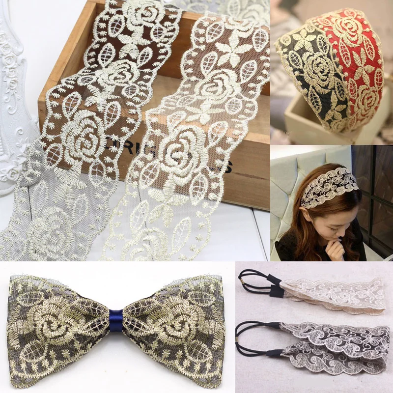 

New 1yard/lot Handmade Lace Trim Patchwork Material White Lace Ribbon DIY Garment Sewing Accessories Wedding Birthday Decoration