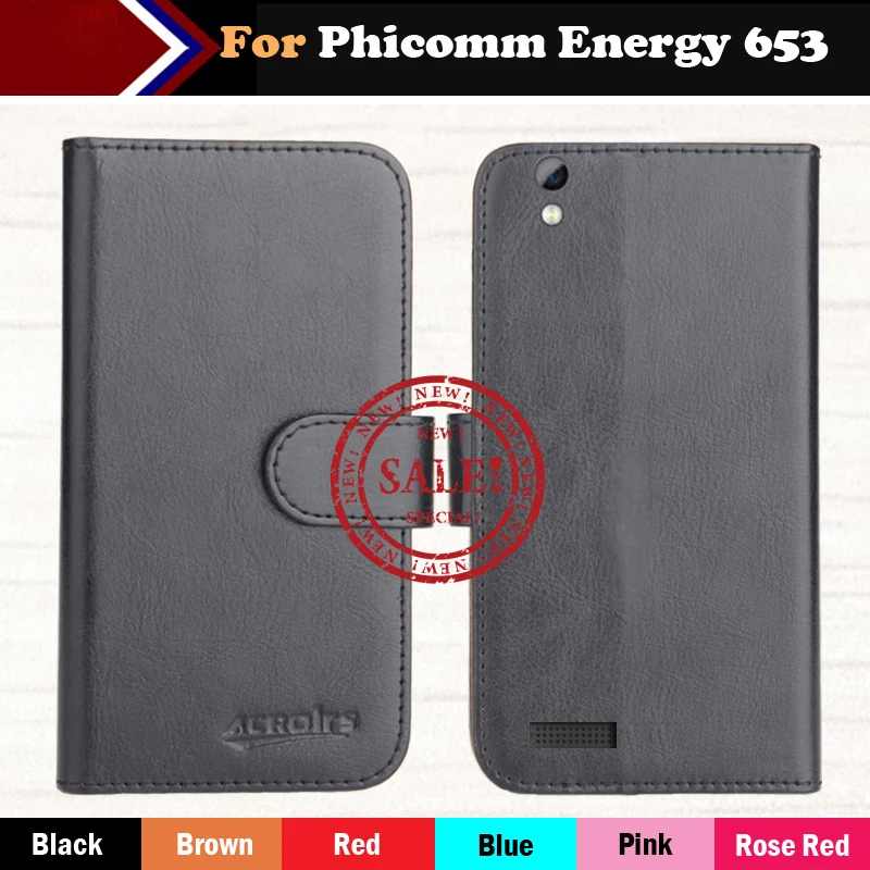 

Factory Direct! Phicomm Energy 653 Case 6 Colors Luxury Ultra-thin Leather Exclusive 100% Special Phone Cover Cases+Tracking