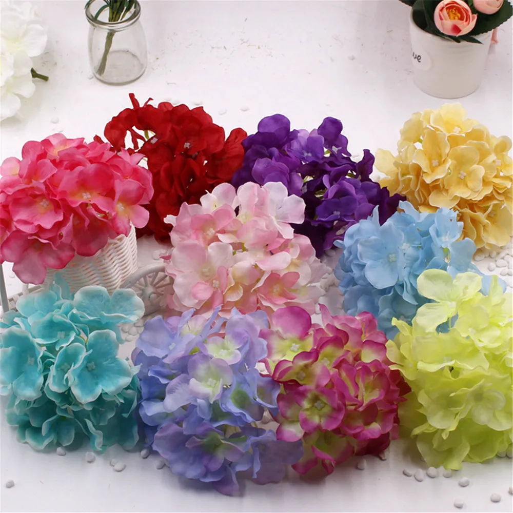 Silk hydrangea real touch flowers Flower Bouquet For Wedding Home Party