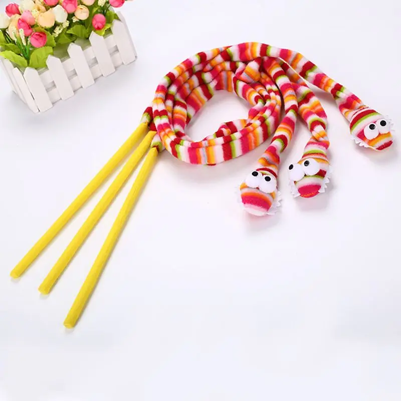 

Rainbow snake playing cat pole Funny Pet Toys Cats Interactive Stick Supplies