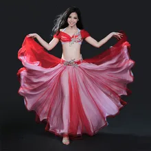Oriental dancing costume Belly dance Indian Egyptian dance costumes Bellydance clothes bra belt scarf ring skirt dress set 790