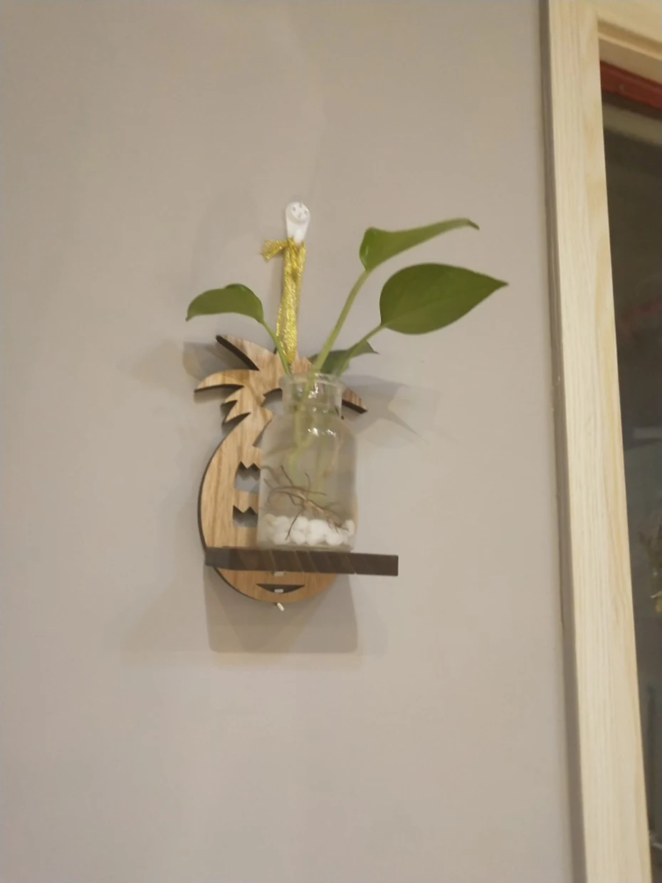 Настенный цветочный горшок для растений из гидропоники, стеклянная ваза для комнатного сада, Вертикальные цветочные горшки, подвесное украшение для дома