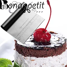 Шт. 1 шт. нержавеющая сталь крем для пиццы скребок для теста резак инструменты для выпекания помадка Кухня украшения торта инструменты