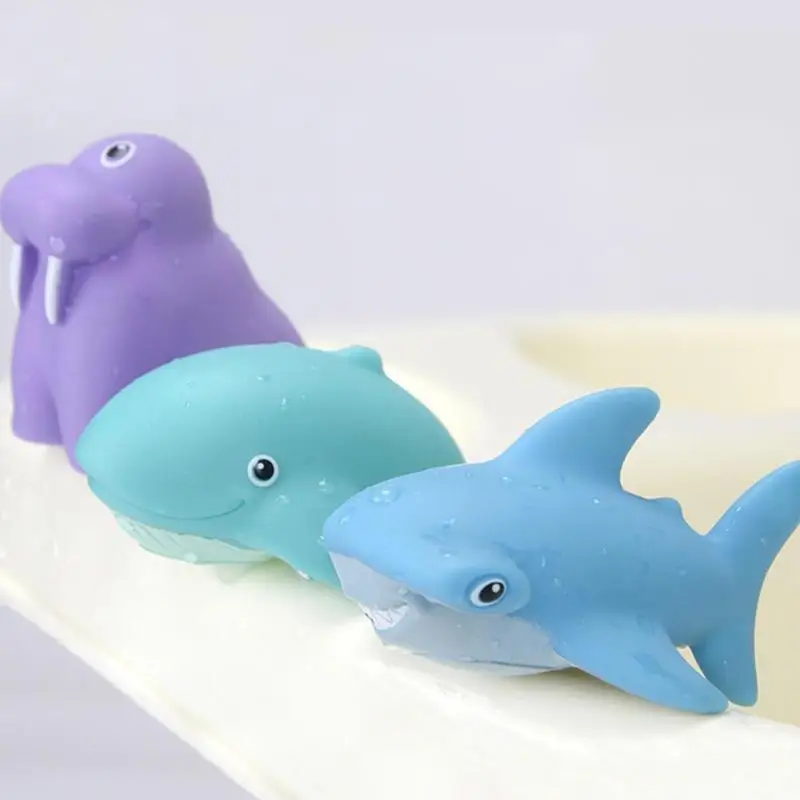 7 шт./компл. смешанные животные плавание вода детская Ванна игрушки пищащие игрушки для купания игрушки для плавания красочный Забавный подарок