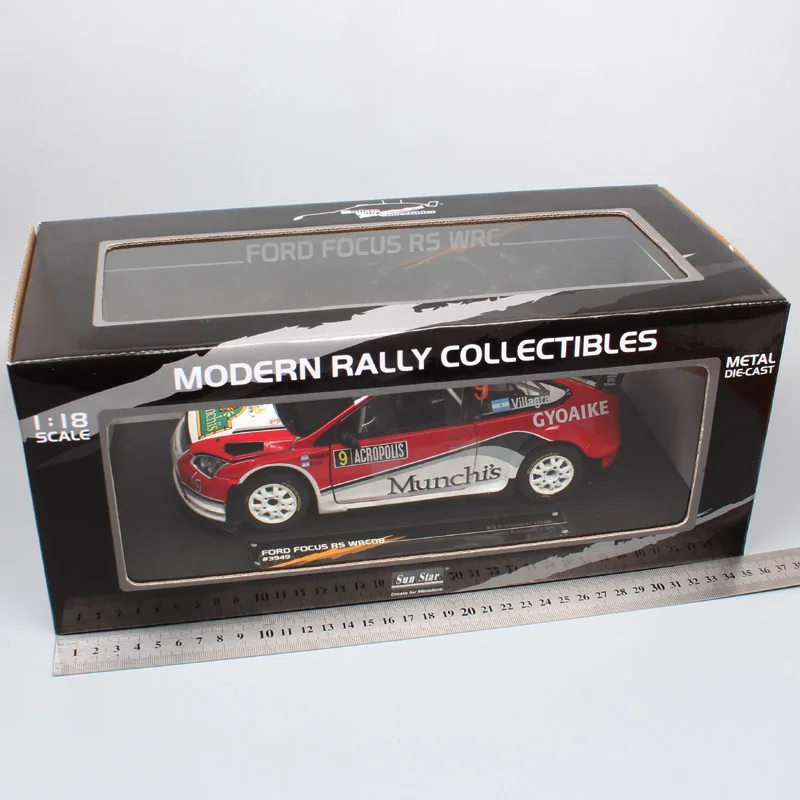 Малыш 1 18 Sunstar big Ford RS WRC 2008 ралли Акрополь Спорт Гонки № 9 F. Виллагра литая модель