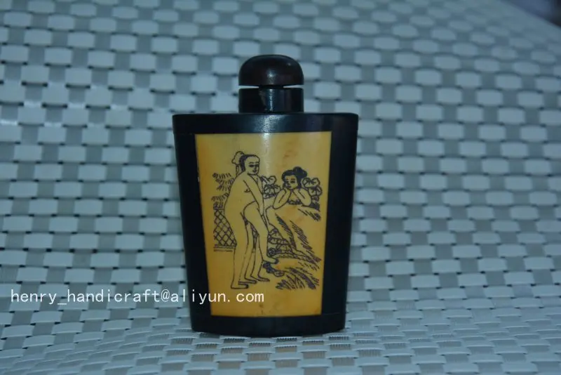 

Rare Qing Dynasty bone snuff bottle,Love,#12,Free shipping