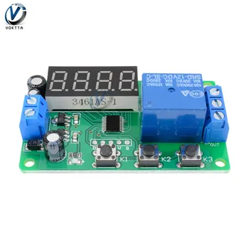 

12V Timer Relay Digital LED Display Multifunction Electricity Delay Time Control Board Switch Self-lock Relay Cycle Timer Module