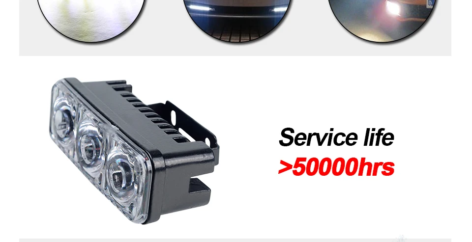 Car Headlight High Power HighLow Beam Aluminum Warning Driving Fog Lamp Auto Head LED Daytime Running Lights With Len Xenon DRL (6)