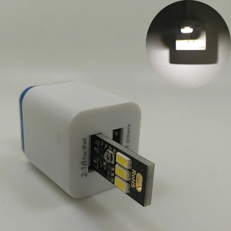 

USB LED Light with Dual USB Charger Night light Automatic Light Control USB lamp