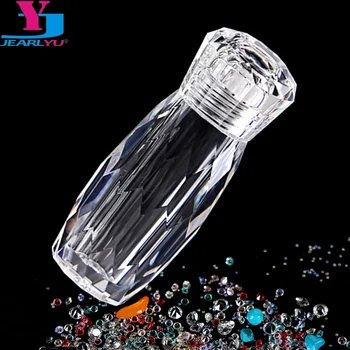 Skup 2 Sztuk Kryształ Pusta Butelka Do Paznokci Sztuki Dekoracji Kryształki Do Zdobienia Paznokci Szkło Kawior Koraliki Do Paznokci 3D Dekoracje Rhinestone Pudełko Do Przechowywania