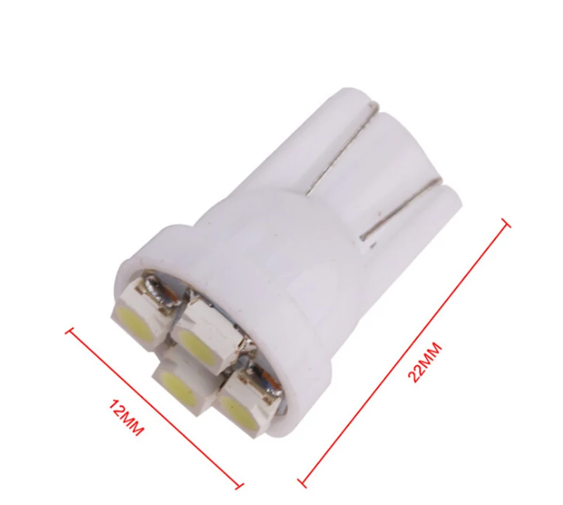Wholesale 200pcs lot T10 194 168 1210 4 SMD LED Wedge Light Bulbs White Reading Light 12V Light  Auto License Plate Bulbs (2)