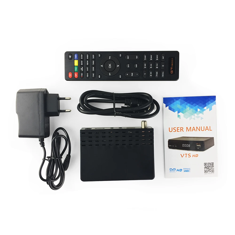 Hot DVB-S2 Freesat V7 hd With USB WIFI FTA TV Receiver gtmedia v7s hd power by freesat Support Europe cline Network Sharing