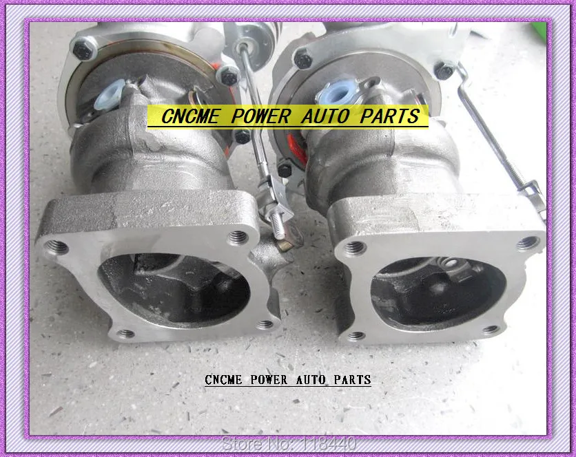 K03 53039880016+53039880017 Twin Turbos Turbocharger For AUDI S4 97-01 A6 99-01 AJK ARE AZB AGB V6 2.7L 265HP (5)