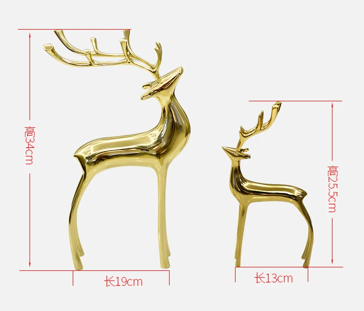 Латунный художественный олень, ручной работы винтажный медный олень, Искусство ремесло подарки, домашний офис рождественские украшения