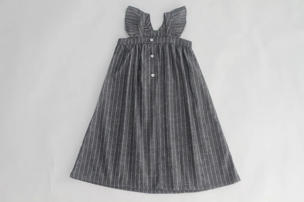 2019 New Casual Girls Dresses Cute Teen Stripes Dress Cotton Korean Children Clothing Summer Kids Clothes For Girls 4 to 15 Year (15)
