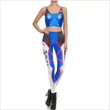 Game O W Sexy D.VA Cosplay Costume Slim Games Tops and Pants 3d Print Leggings Over DVA Clothing Cusual Summer Tight Bodysuit