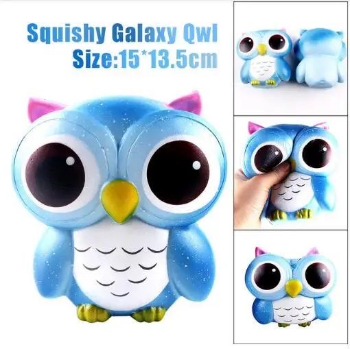 15cm Lovely Galaxy Owl Fun Hamster Squishy Decor Slow Rising Kid Toy Squeeze Relieve Anxiet Gift Anti Stress | Игрушки и хобби