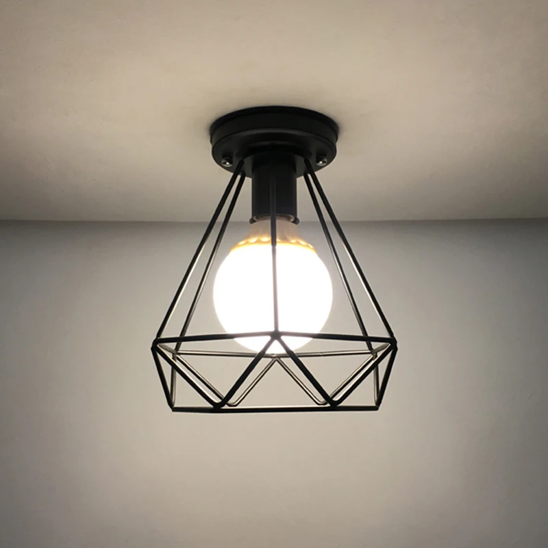 Винтажные кованые потолочные светильники Lustre светодиодные чердак железная
