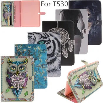 

Stand Card Folio Fashion Painted PU Leather Case Cover For Samsung Galaxy Tab 4 10.1" T530 T531 T535 Tablet 2016