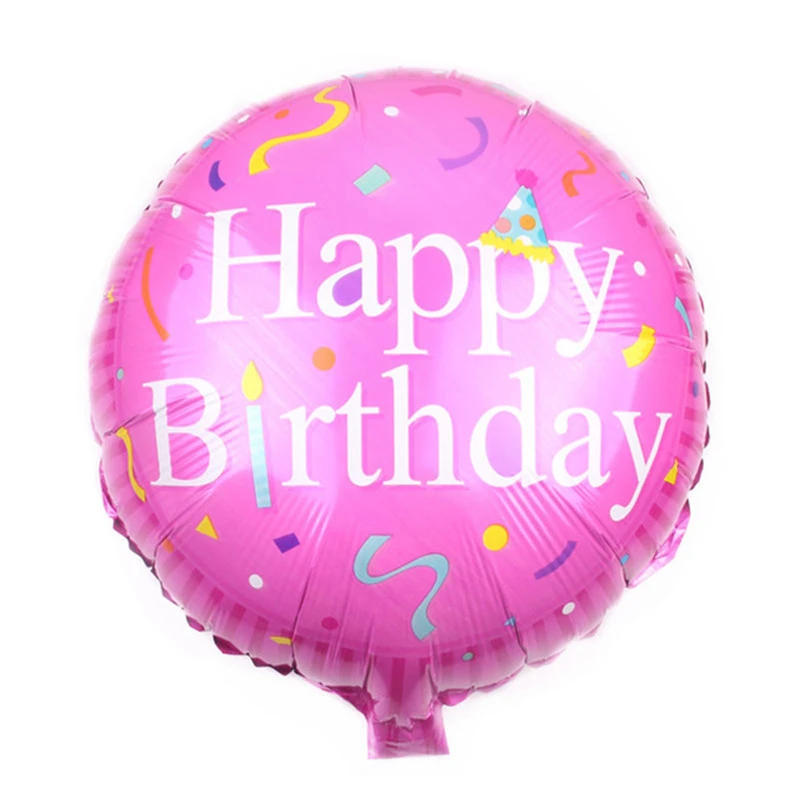 18 дюймов Globos фольгированные шары «С Днем Рождения» детский душ надувные игрушки баллон из гелий круглый воздушный шар для детской вечеринки
