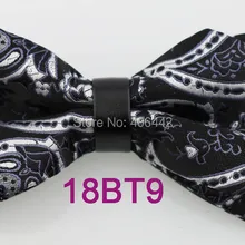 YIBEI Coachella Галстуки Серый Черный Пейсли галстук бабочка алмаз кожаный Пикер смокинг регулируемый галстук-бабочка взрослые Бабочка Предварительно Связанные