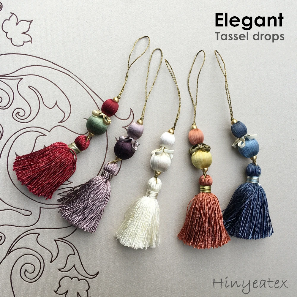 

2018 Delicate Fashion Small Viscose Key Tassel Drops for Hometextile Table Runner Sofa Cover Valance Bag Decorative Accessories