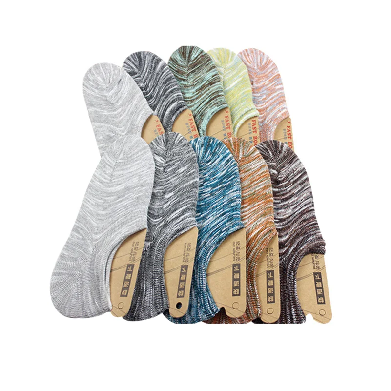

5 Pairs Men Sock Slippers Summer Invisible Low Cut Breathable Men's Socks Classic Retro Male Art Funny Sock Meias Sox Calcetines