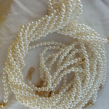 

Acrylic Pearl Chain Purse Buckles Shoulder Bags Straps Shoulder Crossbody Bag Parts Accessories for Bags 60/70/110/115/120cm