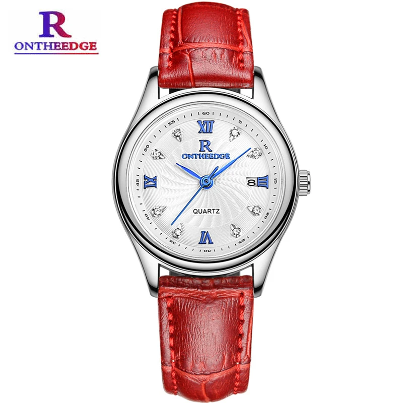 

ONTHEEDGE Vintage luxury business star dial women watches leather ladies watch women dress clock waterproof watch top RZY013